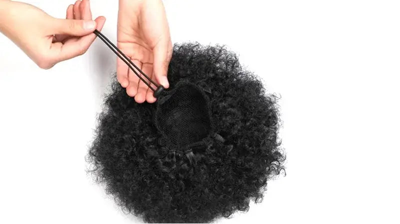 Elevate Your Look with Kinky Curly Drawstring Ponytails at Queenafro.com