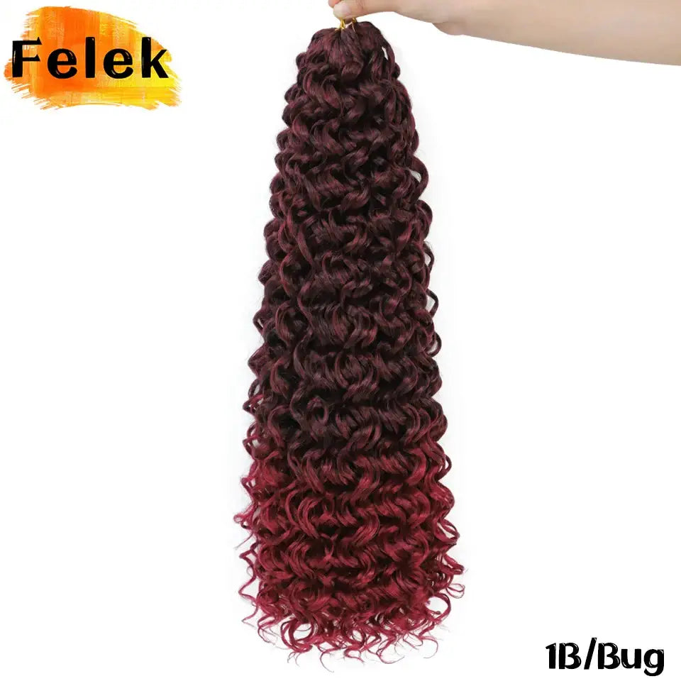 All Products: Elevate Your Style with Ocean Wave Braiding Creations - T1B/Burgundy / CHINA / 22INCHES | 5pcs/lot