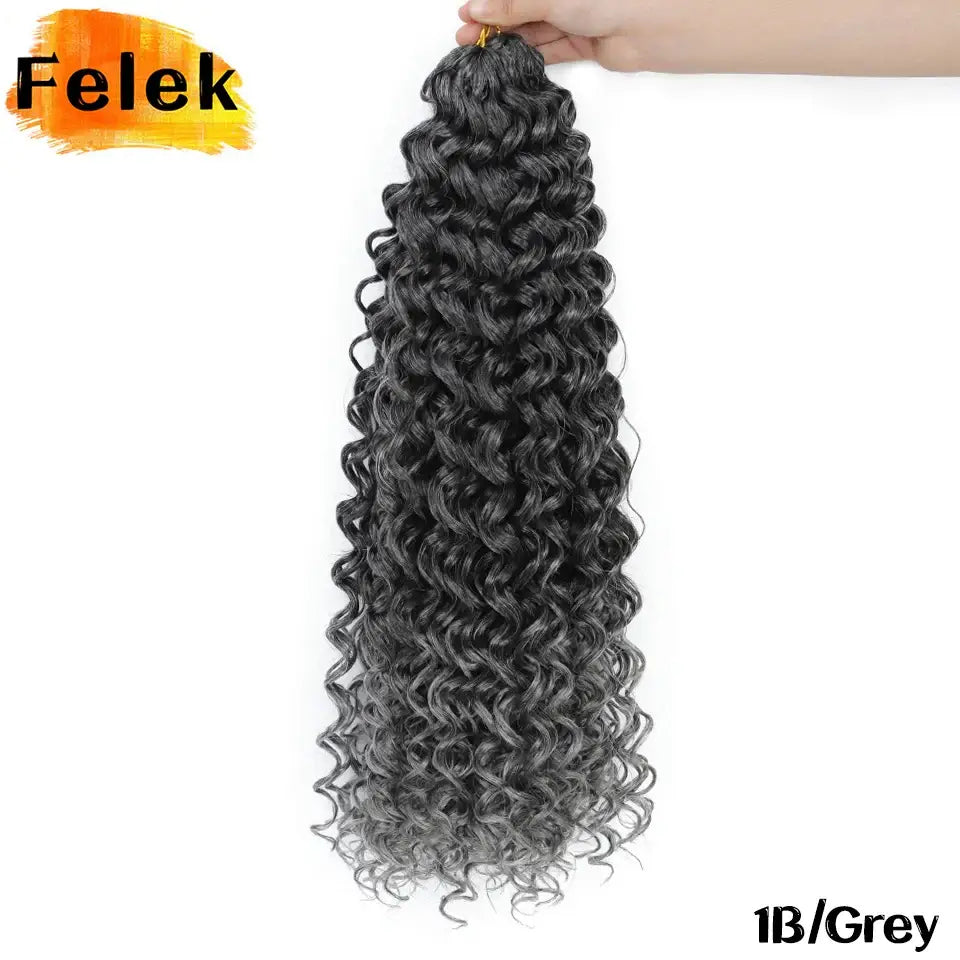 All Products: Elevate Your Style with Ocean Wave Braiding Creations - T1B/Grey / CHINA / 22INCHES | 7Pcs/Lot