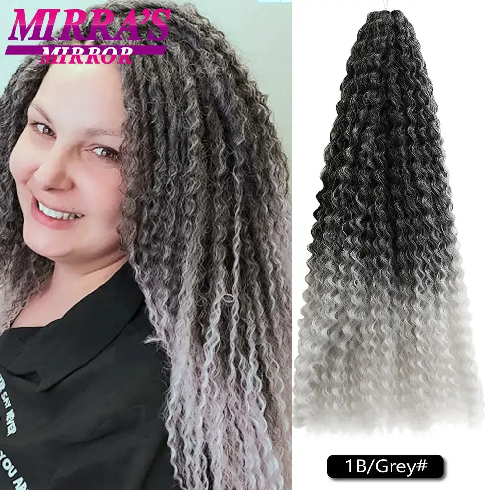 Curly Crochet Bliss: Explore Our Kinky Curly Crochet Collection - T1B/Grey / 18inches / 1Pcs/Lot