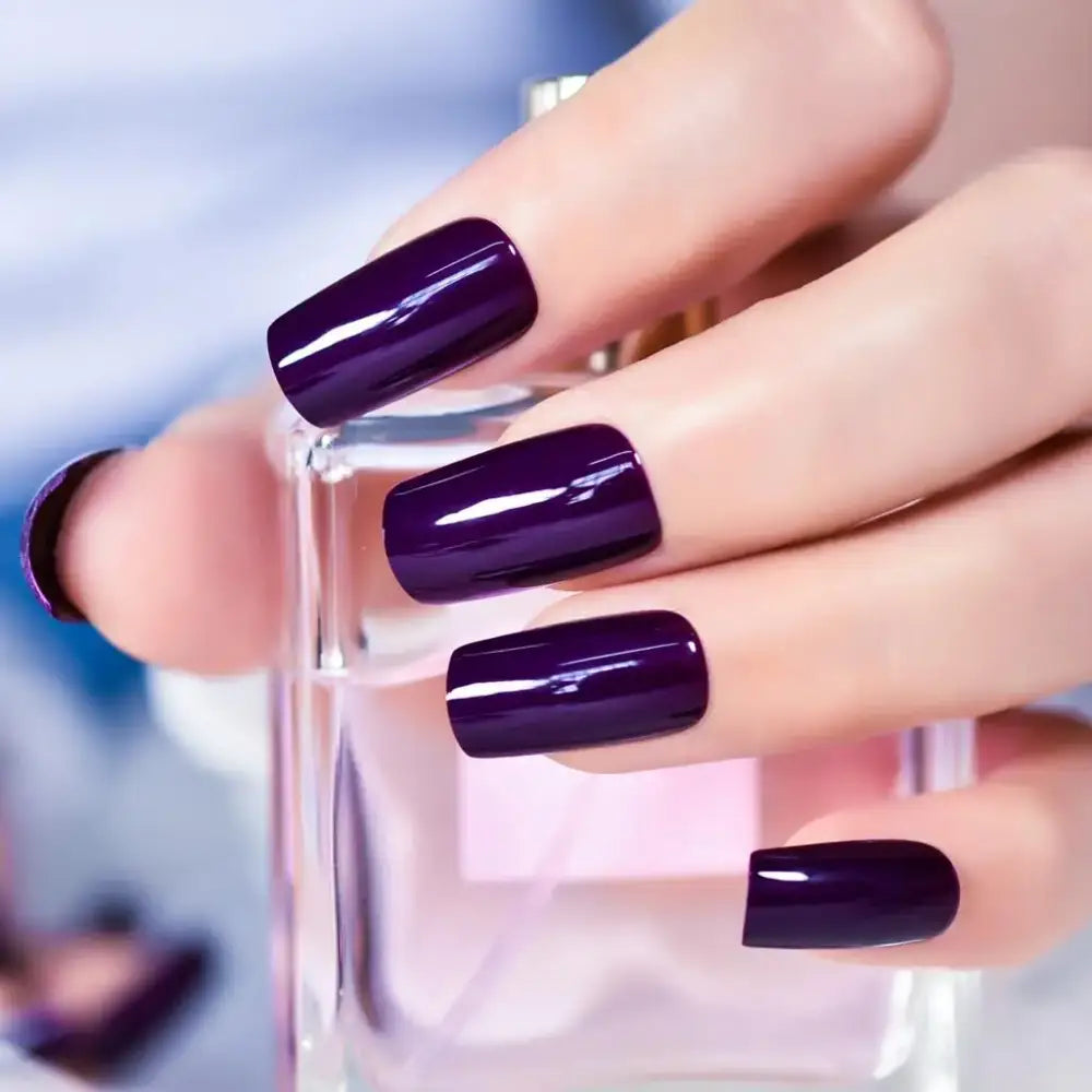 Dark Purple Press-On Nail Tips for Unique Style at Queen Afro