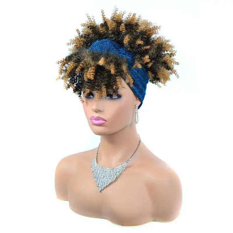 Discover Elegant Kinky Curly Headband Wigs for Radiant Style - TJA1-t1b-27 / 10inches