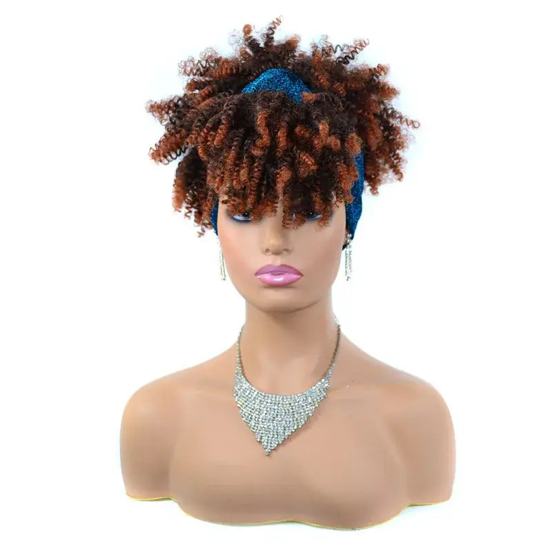 Discover Elegant Kinky Curly Headband Wigs for Radiant Style - TJA1-1BT30 / 10inches