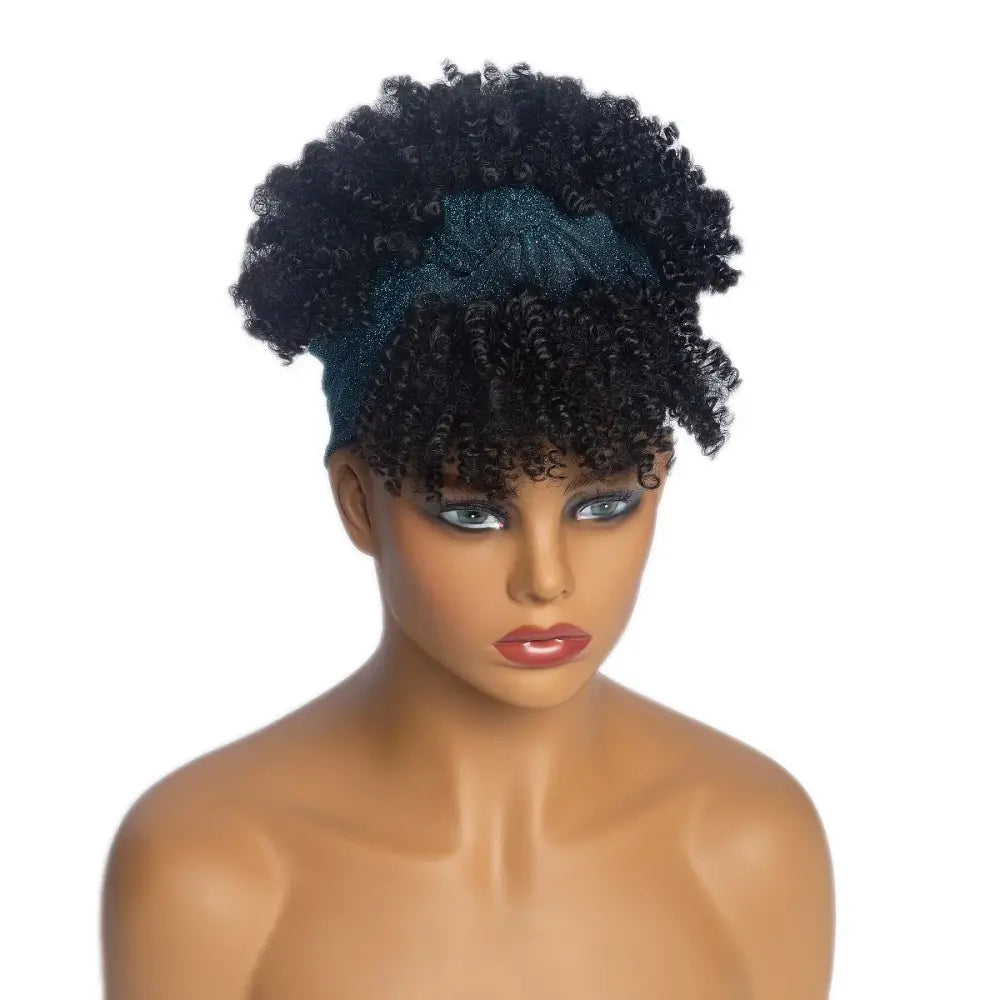 Discover Elegant Kinky Curly Headband Wigs for Radiant Style - J261 / 10inches