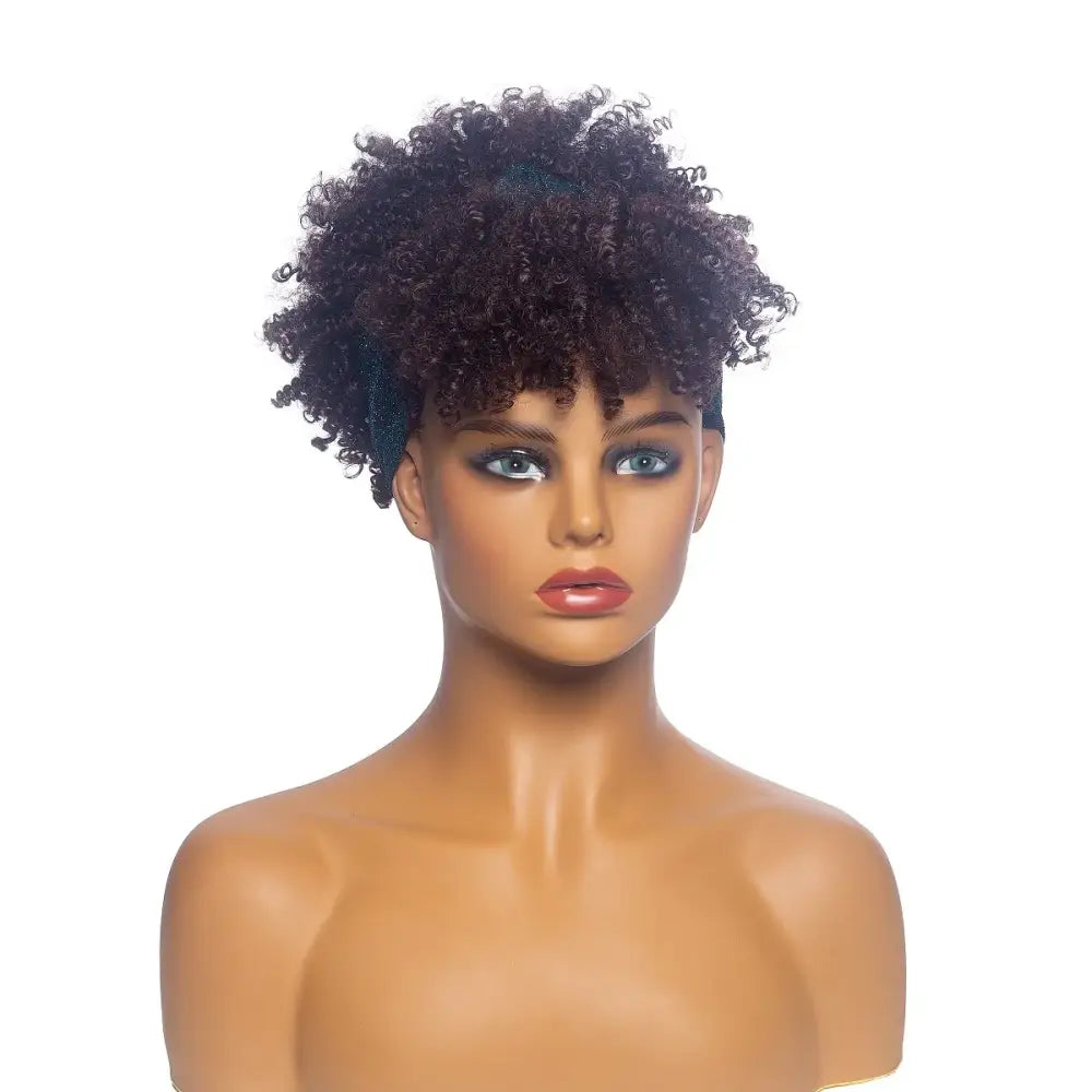 Discover Elegant Kinky Curly Headband Wigs for Radiant Style - J261-A / 10inches