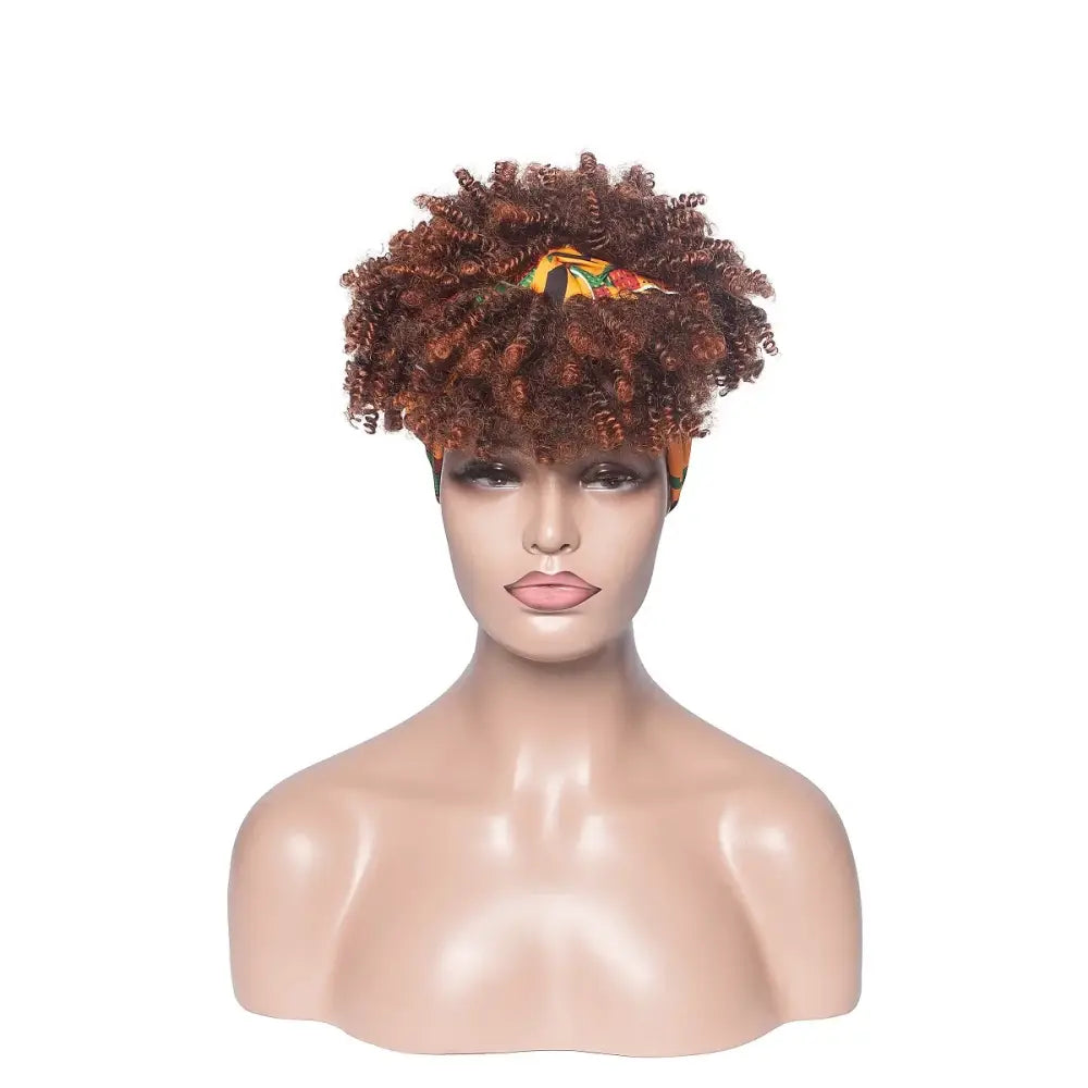 Discover Elegant Kinky Curly Headband Wigs for Radiant Style - J261-C / 10inches