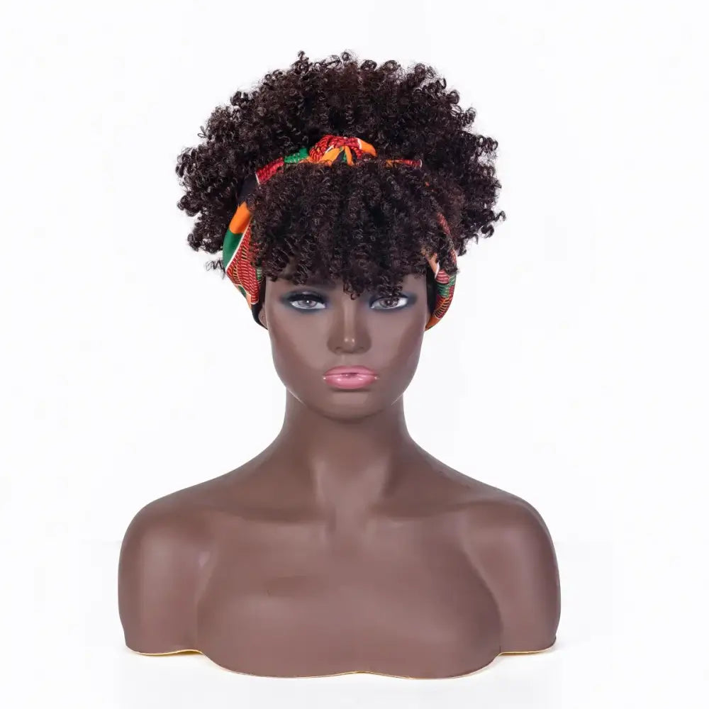 Discover Elegant Kinky Curly Headband Wigs for Radiant Style - J261-G / 10inches