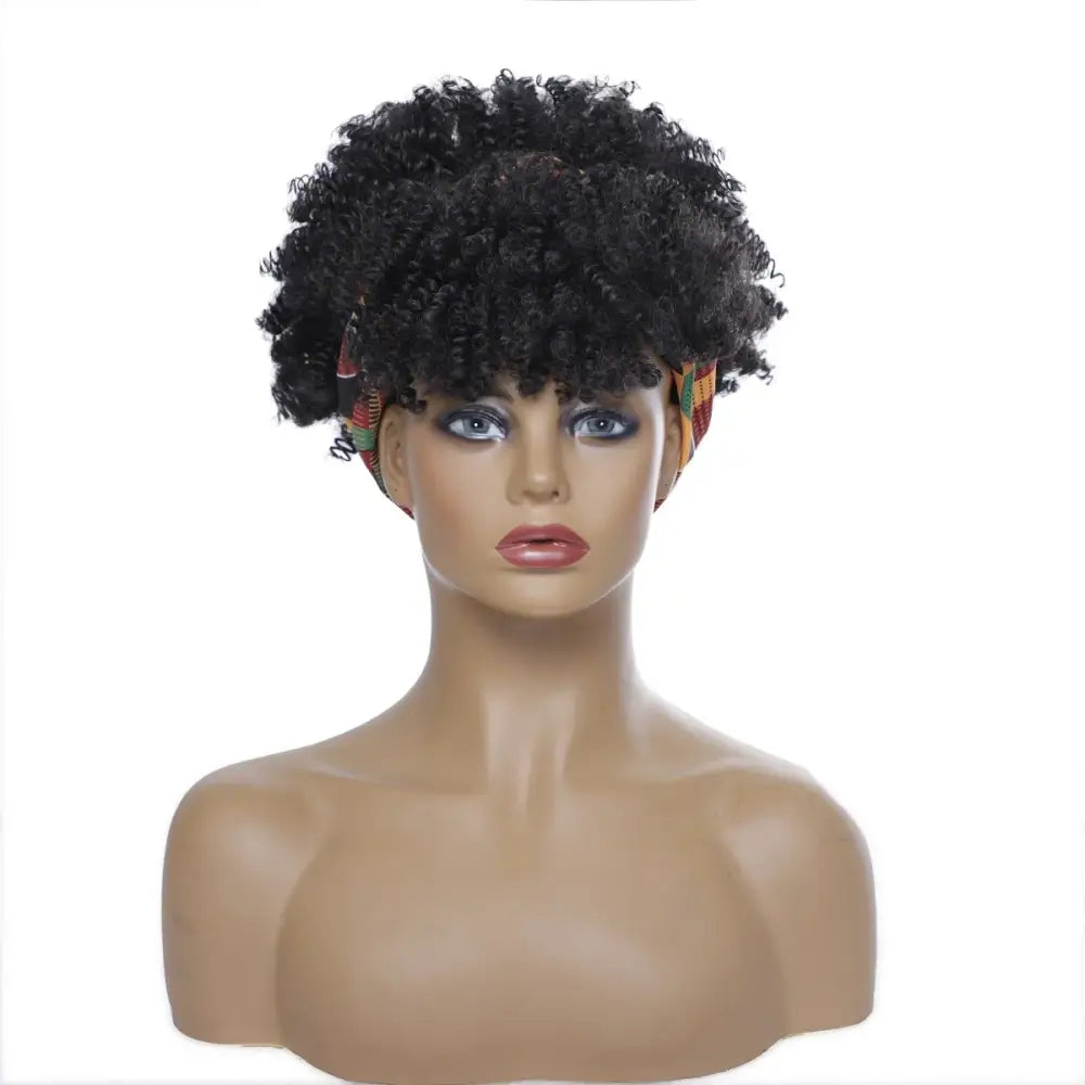 Discover Elegant Kinky Curly Headband Wigs for Radiant Style - J261-H / 10inches