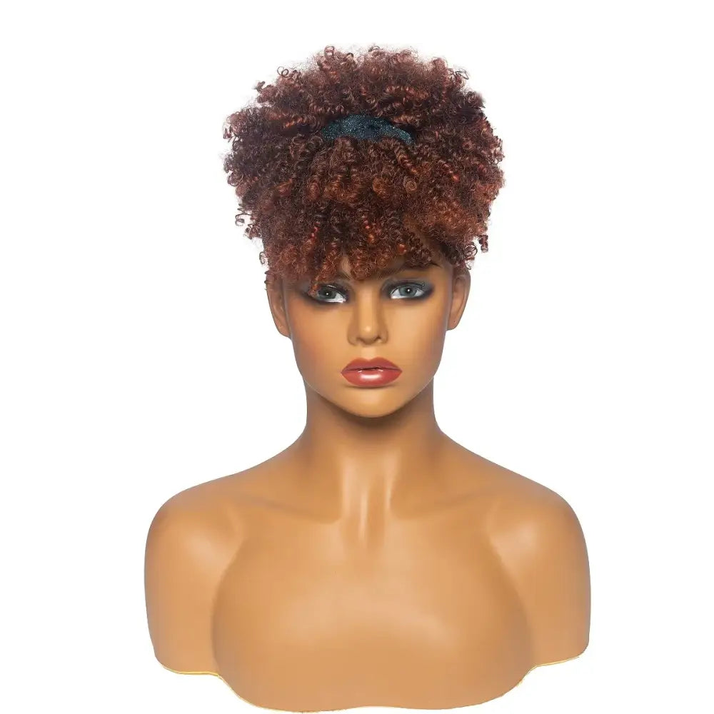 Discover Elegant Kinky Curly Headband Wigs for Radiant Style - J296-A / 10inches