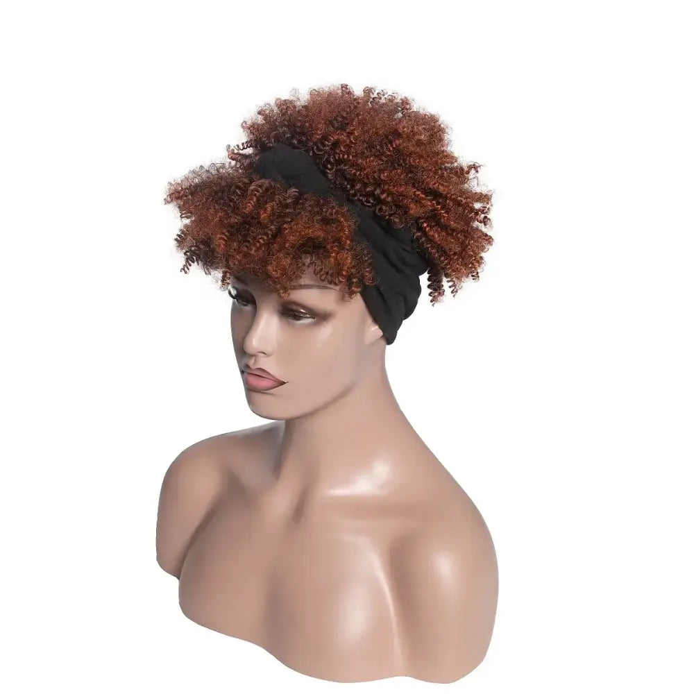 Discover Elegant Kinky Curly Headband Wigs for Radiant Style - J299 / 10inches