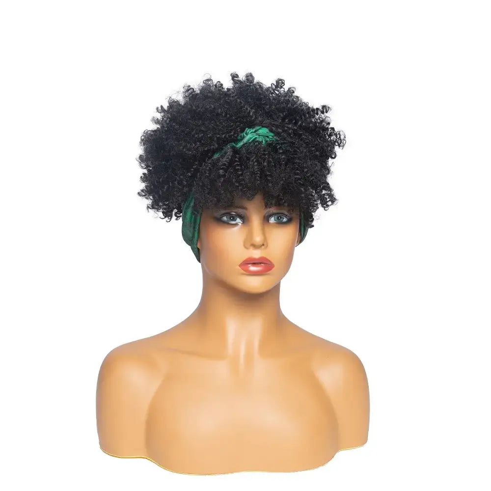 Discover Elegant Kinky Curly Headband Wigs for Radiant Style - J306 / 10inches