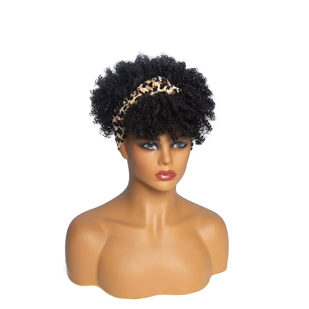 Discover Elegant Kinky Curly Headband Wigs for Radiant Style - J308 / 10inches