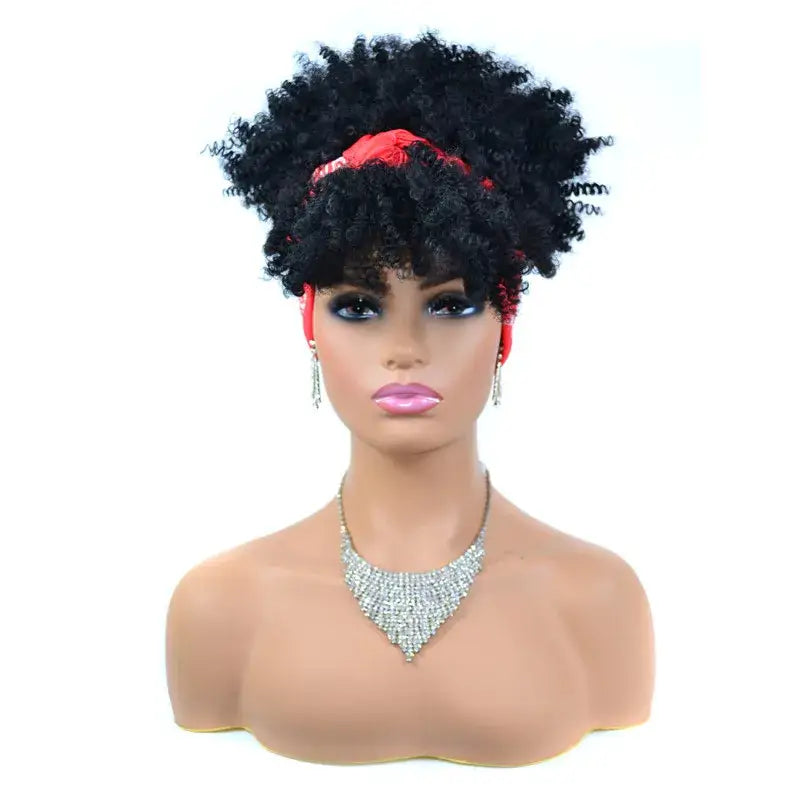 Discover Elegant Kinky Curly Headband Wigs for Radiant Style - TJC1-1B / 10inches