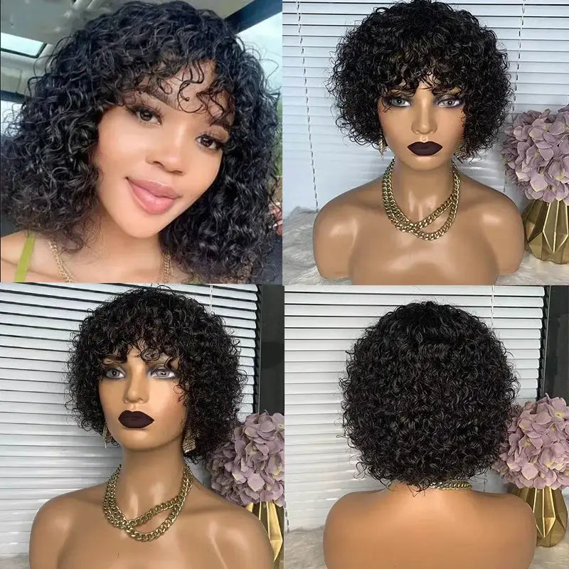 Discover New Arrivals in Black Curly Human Hair and Fashion Accessories - 1B / CN / 10inches | 180%