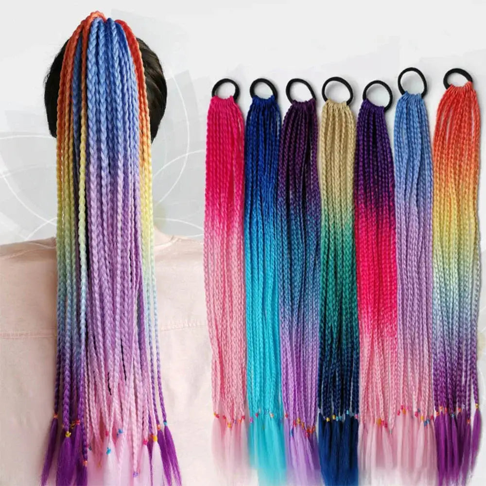 Discover Trendy Gradient Color Braided Ponytails for Your Wardrobe