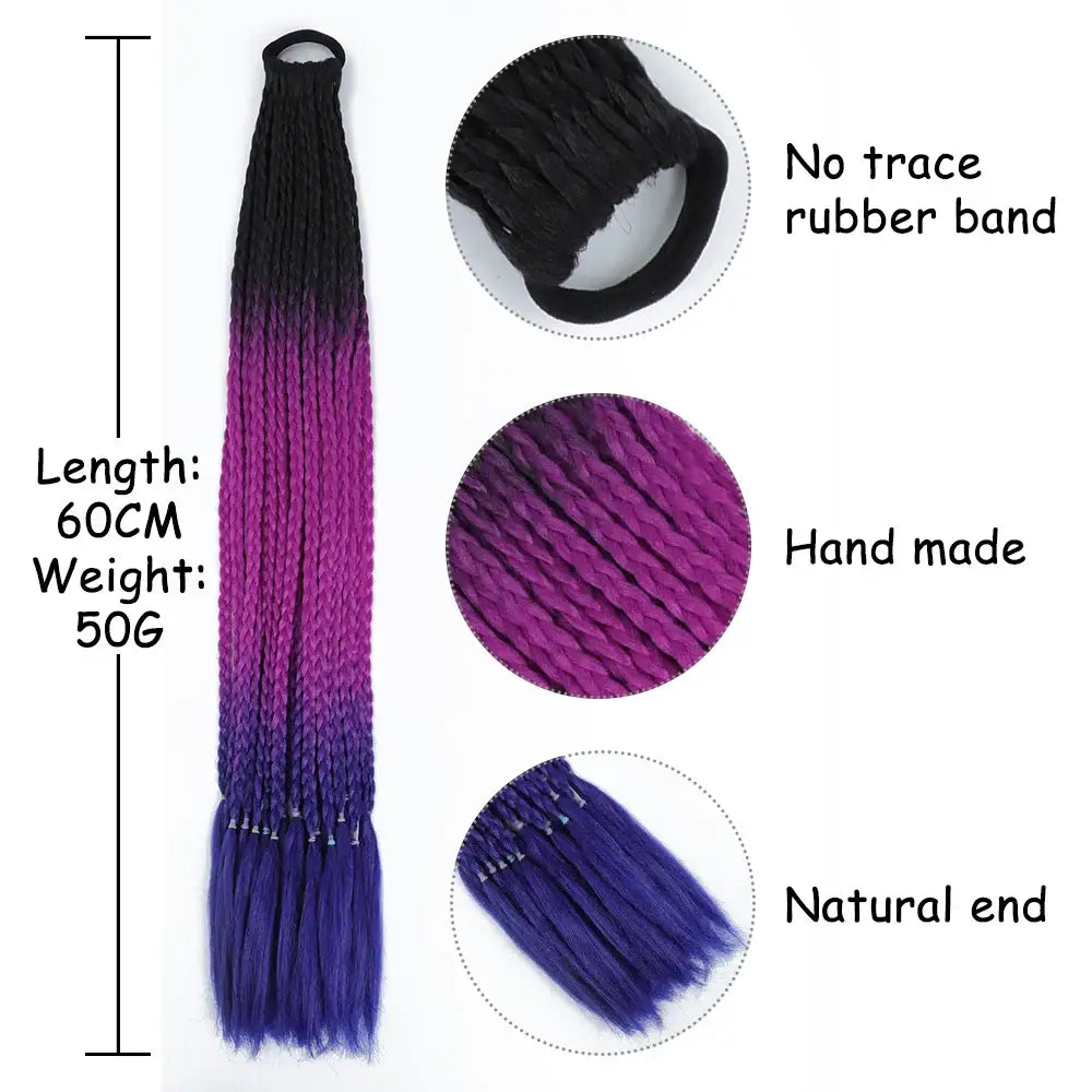 Discover Trendy Gradient Color Braided Ponytails for Your Wardrobe