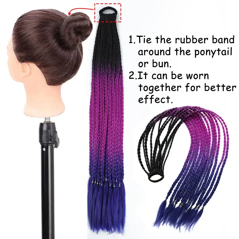 Discover Trendy Gradient Color Braided Ponytails for Your Wardrobe