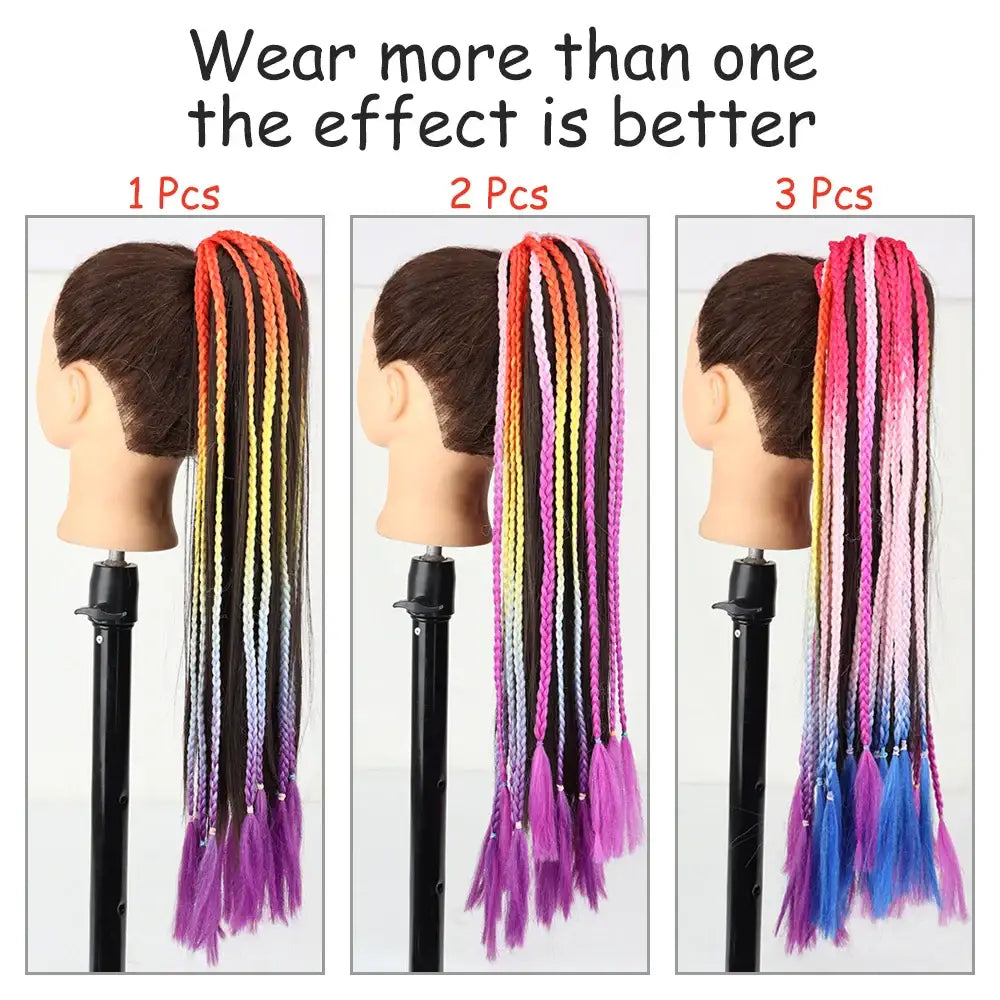 Discover Trendy Gradient Color Braided Ponytails for Your Wardrobe