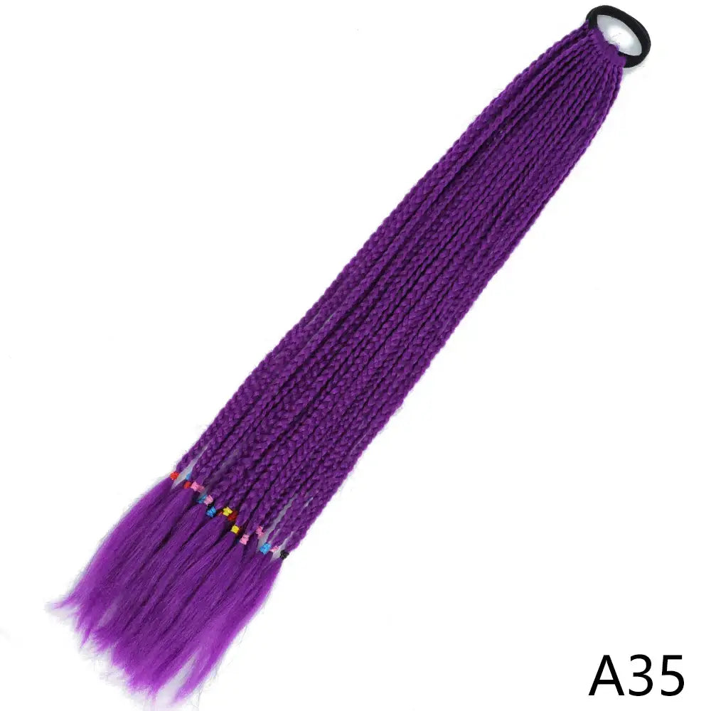 Discover Trendy Gradient Color Braided Ponytails for Your Wardrobe - A35