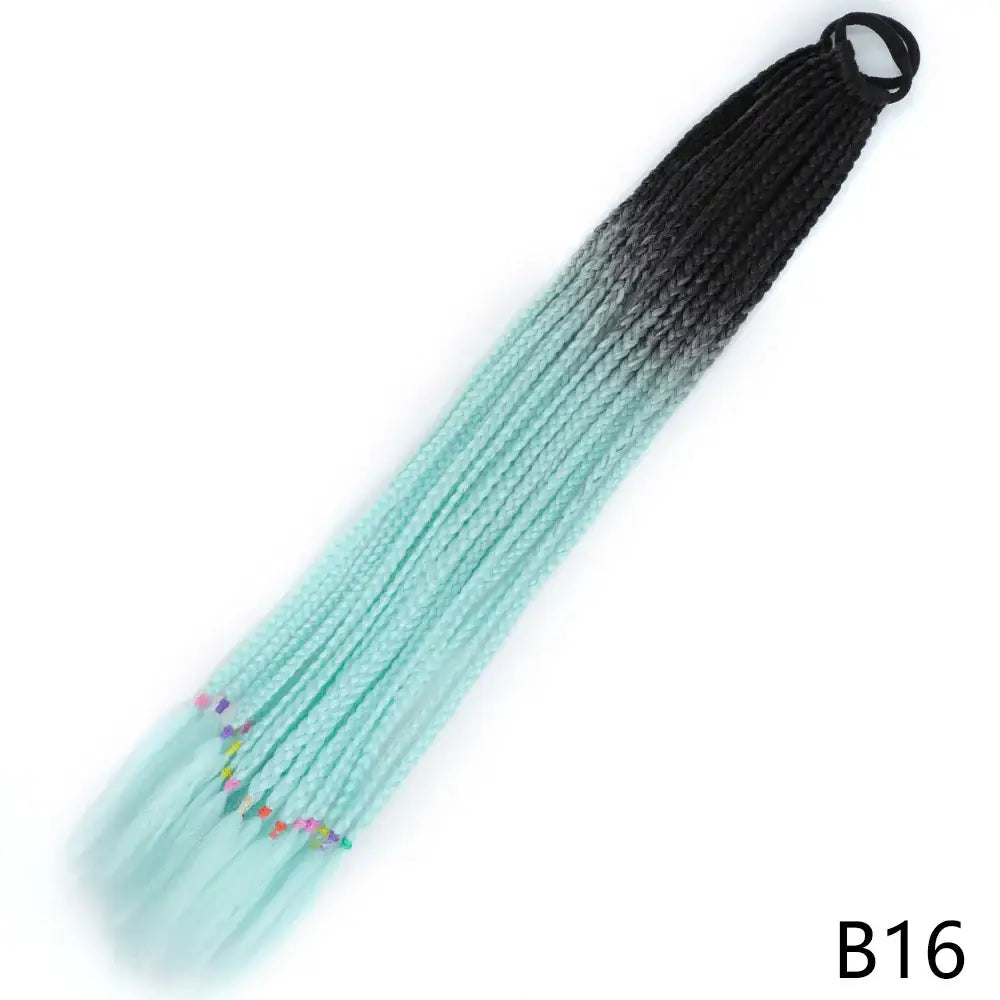 Discover Trendy Gradient Color Braided Ponytails for Your Wardrobe - B16