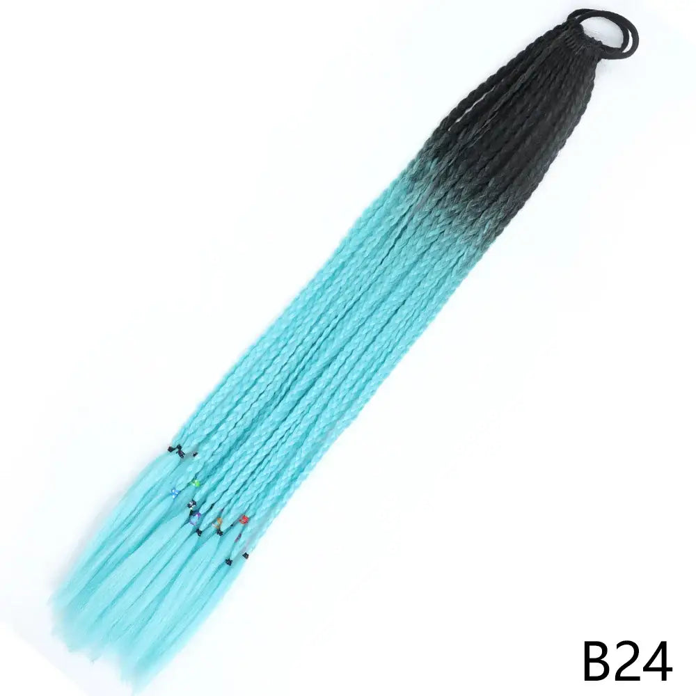 Discover Trendy Gradient Color Braided Ponytails for Your Wardrobe - B24