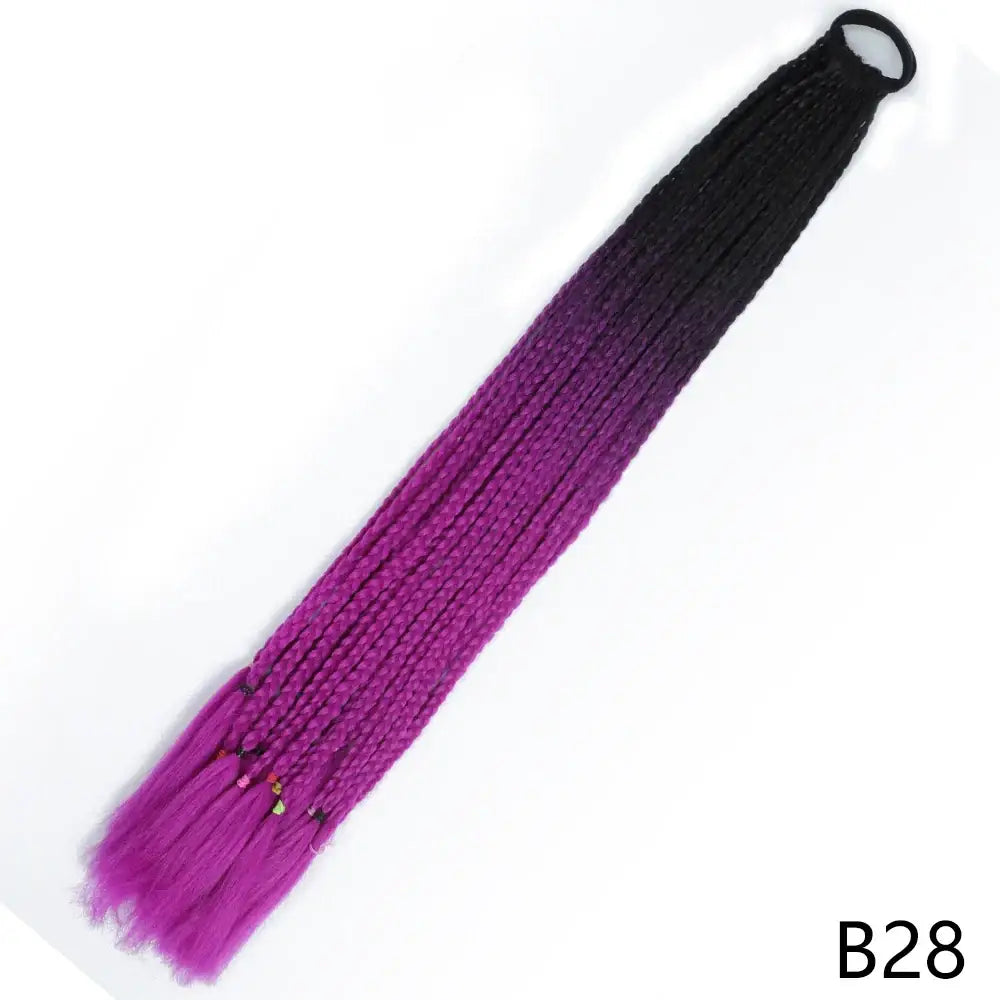 Discover Trendy Gradient Color Braided Ponytails for Your Wardrobe - B28