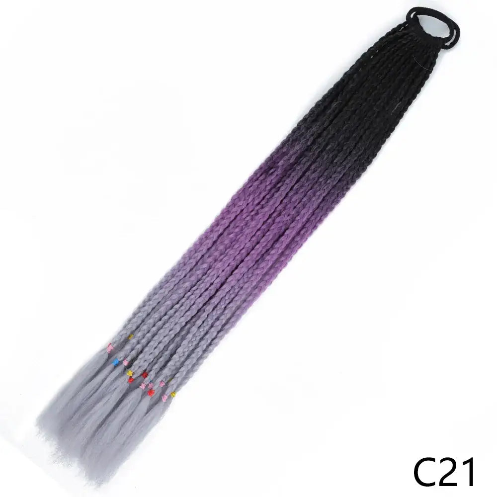 Discover Trendy Gradient Color Braided Ponytails for Your Wardrobe - C21