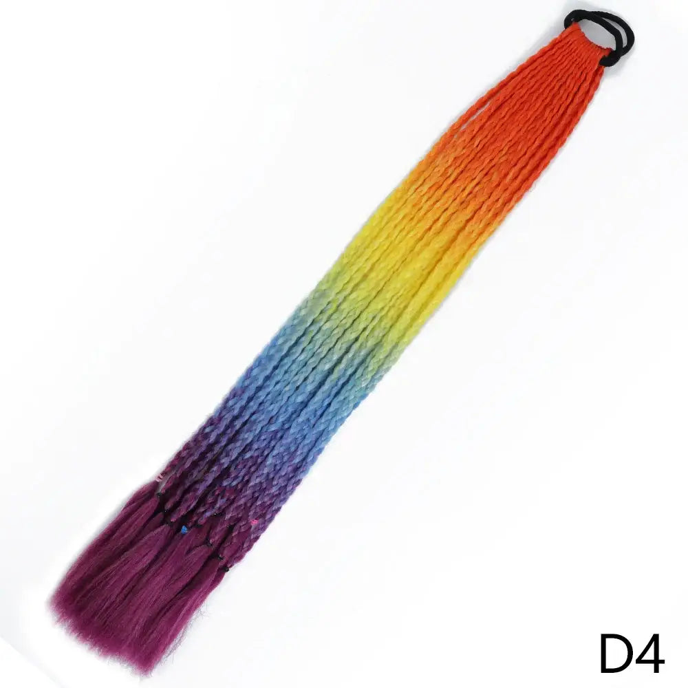 Discover Trendy Gradient Color Braided Ponytails for Your Wardrobe - D4