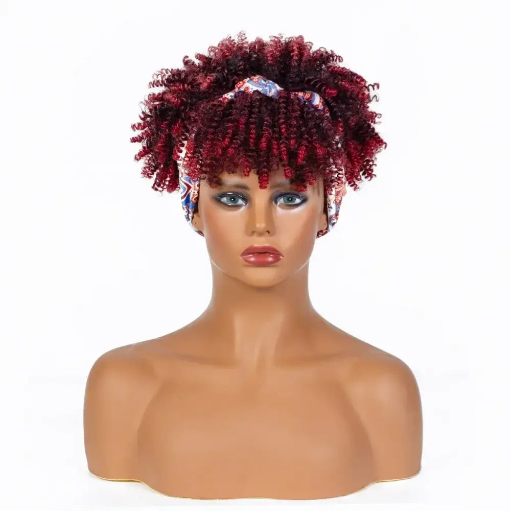 Discover Trendy Kinky Curly Headband Wigs in Our New Arrivals - J261-D / 10inches