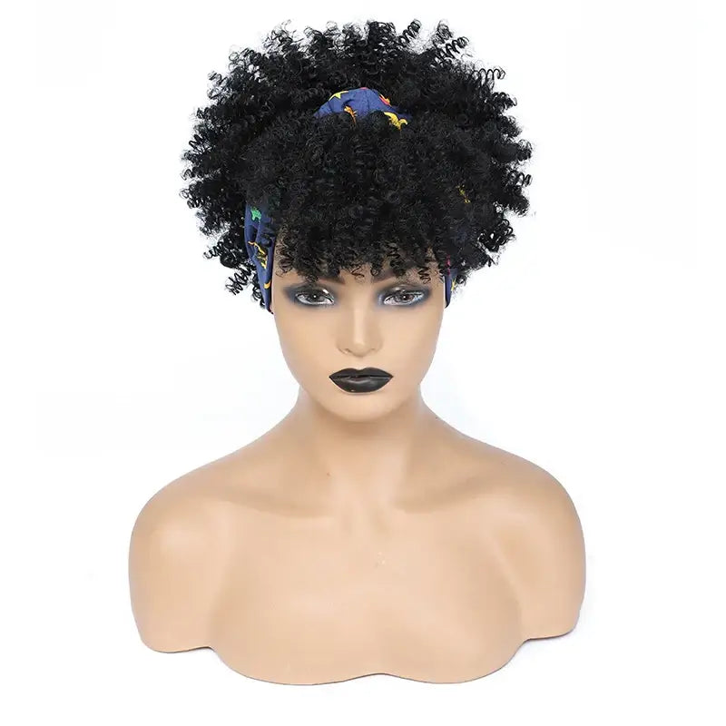 Discover Trendy Kinky Curly Headband Wigs in Our New Arrivals - KQKL-1B / 10inches