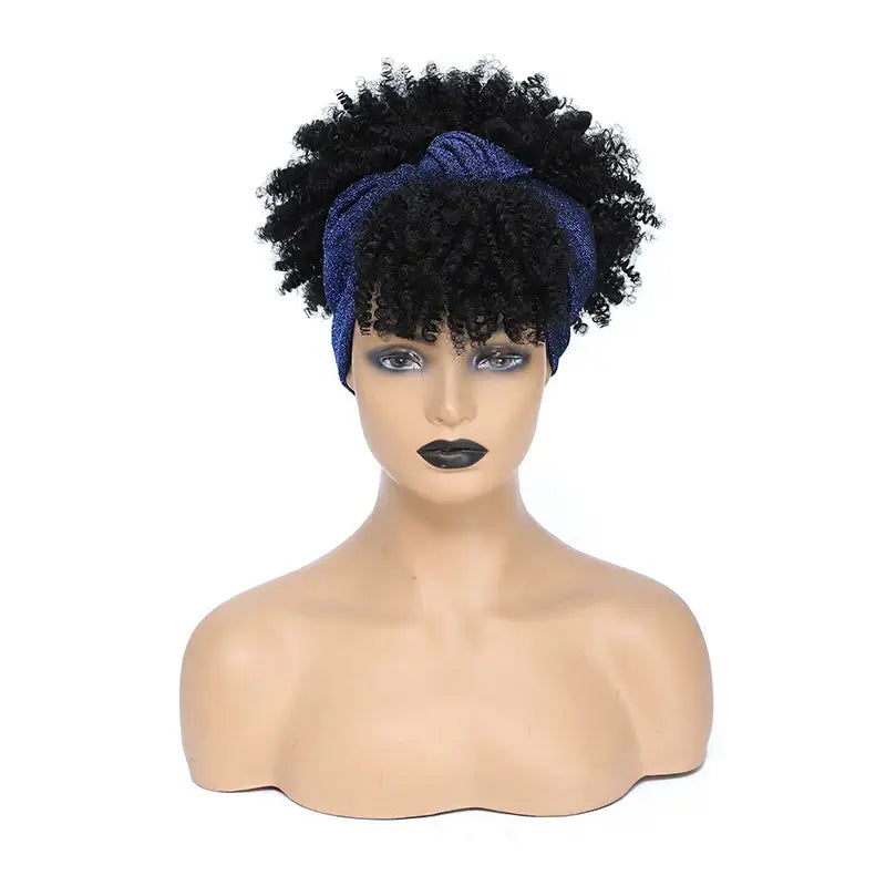 Discover Trendy Kinky Curly Headband Wigs in Our New Arrivals - KQLS-1B / 10inches