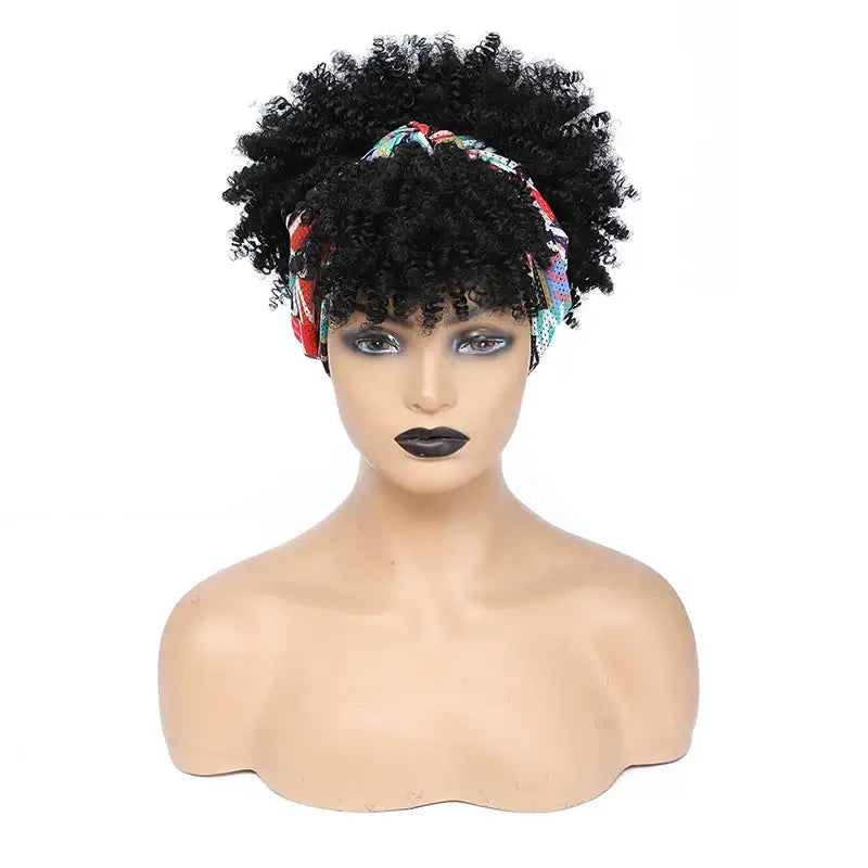 Discover Trendy Kinky Curly Headband Wigs in Our New Arrivals - KQZM-1B / 10inches