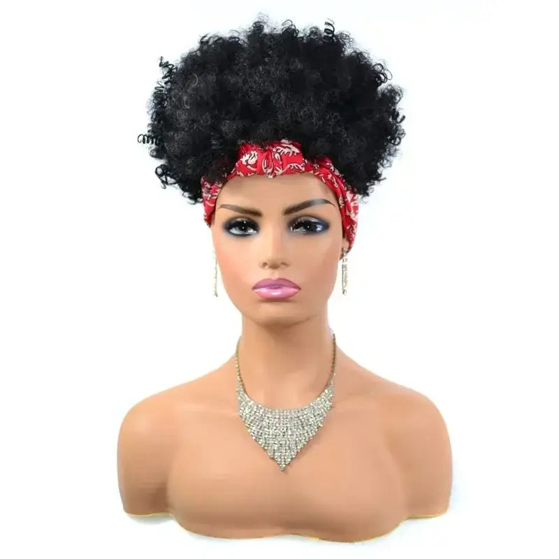 Discover Trendy Kinky Curly Headband Wigs in Our New Arrivals - TJA5-1B / 10inches