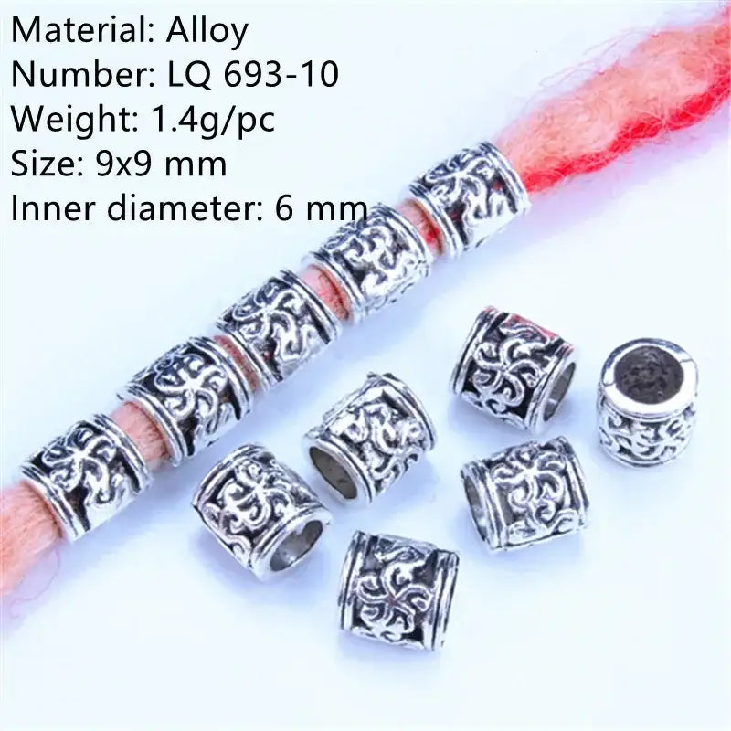 Discover Trendy Metal African Hair Rings in Our New Arrivals - 5pcs NO.48