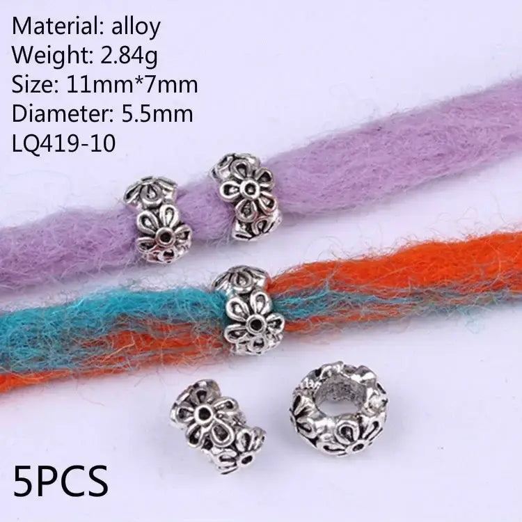 Discover Trendy Metal African Hair Rings in Our New Arrivals - 5pcs NO.31