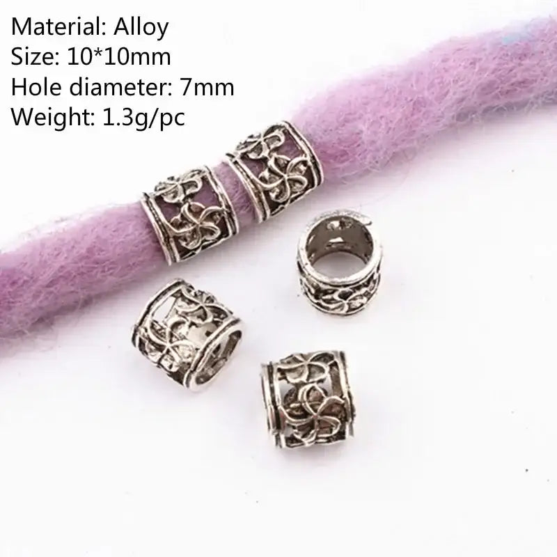 Discover Trendy Metal African Hair Rings in Our New Arrivals - 5pcs NO.4