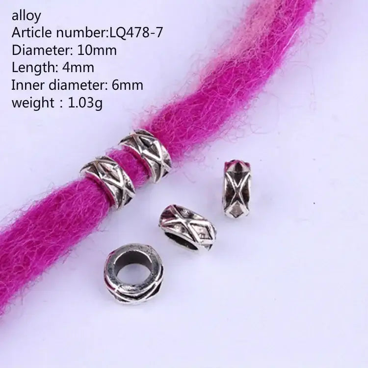 Discover Trendy Metal African Hair Rings in Our New Arrivals - 5pcs NO.12