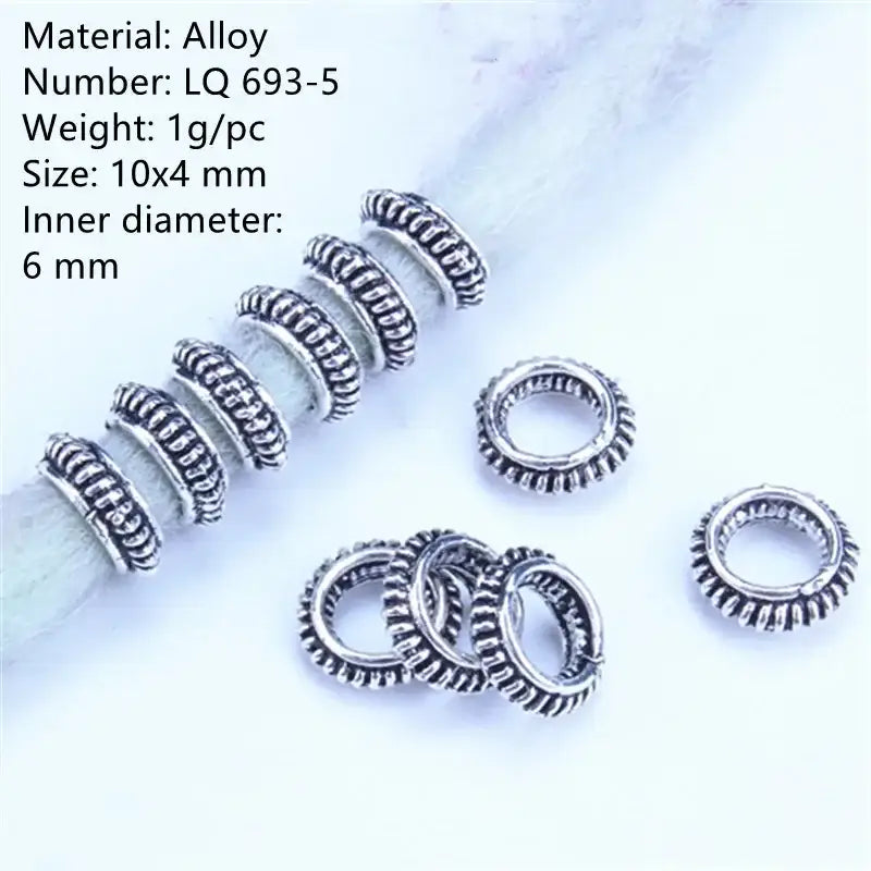 Discover Trendy Metal African Hair Rings in Our New Arrivals - 5pcs NO.45