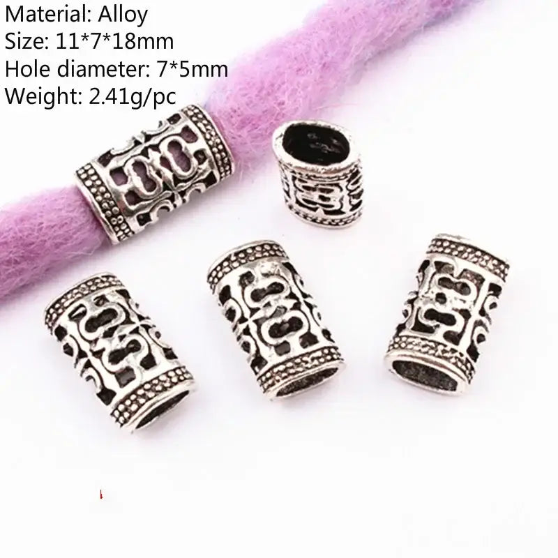 Discover Trendy Metal African Hair Rings in Our New Arrivals - 5pcs NO.2