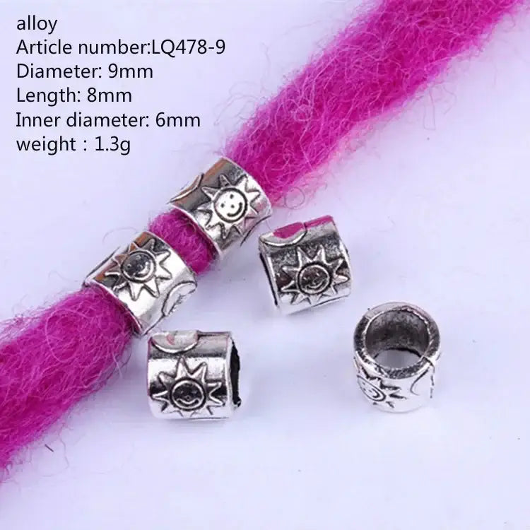 Discover Trendy Metal African Hair Rings in Our New Arrivals - 5pcs NO.14