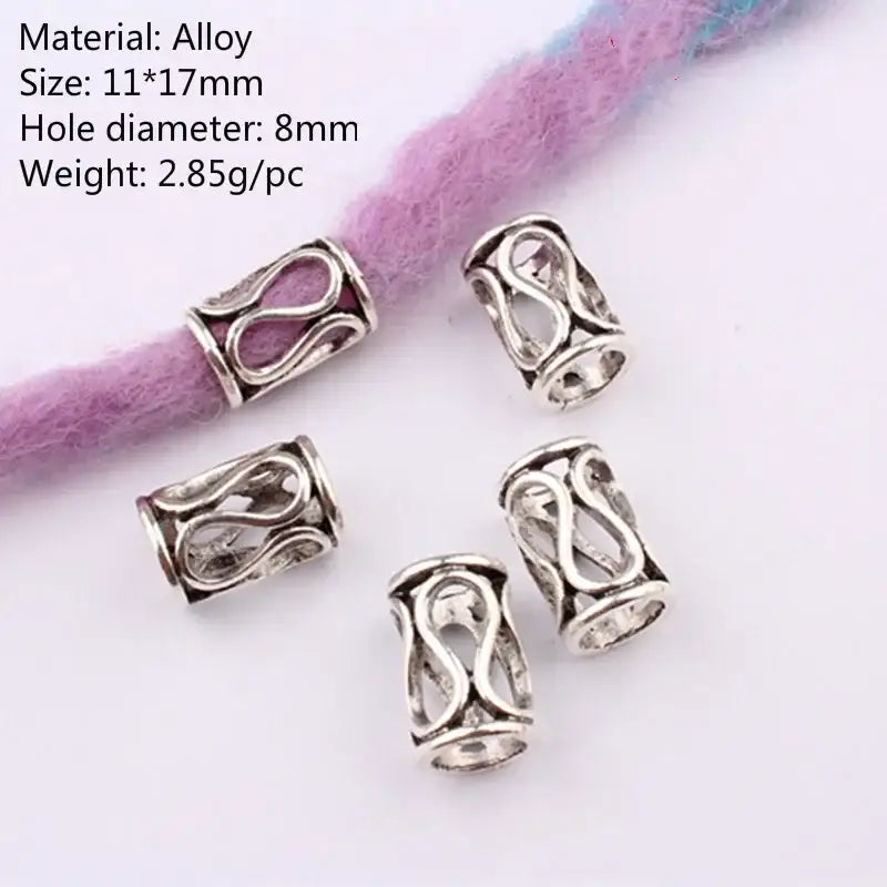 Discover Trendy Metal African Hair Rings in Our New Arrivals - 5pcs NO.1