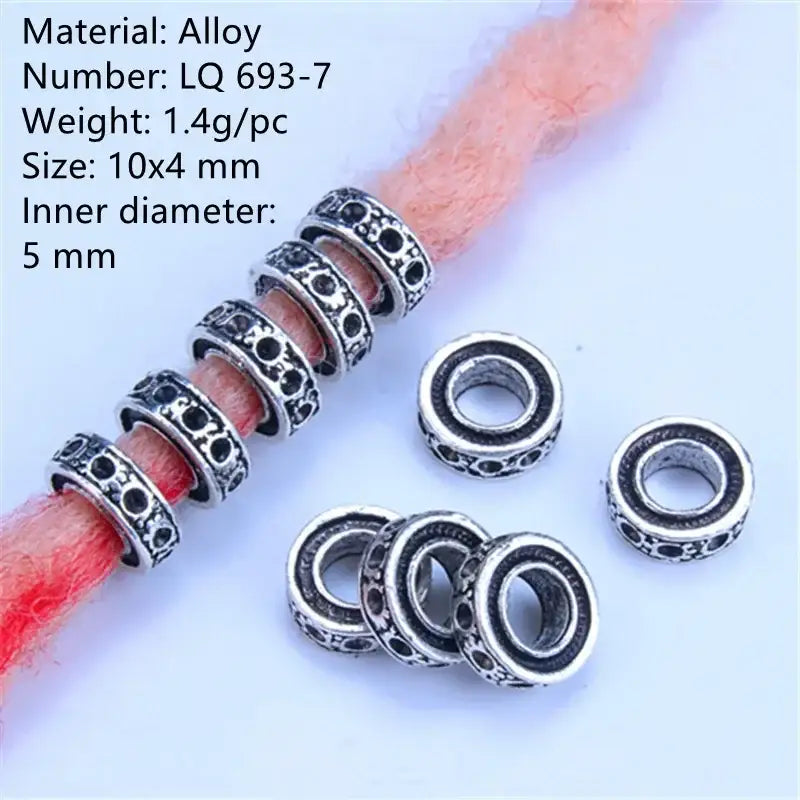 Discover Trendy Metal African Hair Rings in Our New Arrivals - 5pcs NO.49