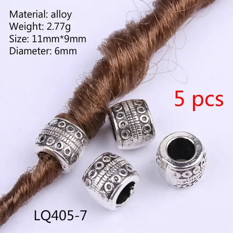 Discover Trendy Metal African Hair Rings in Our New Arrivals - 5pcs NO.19