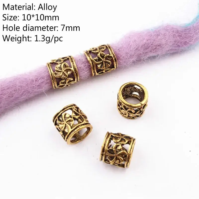 Discover Trendy Metal African Hair Rings in Our New Arrivals - 5pcs NO.3