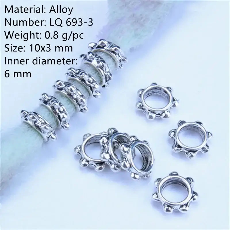 Discover Trendy Metal African Hair Rings in Our New Arrivals - 5pcs NO.42