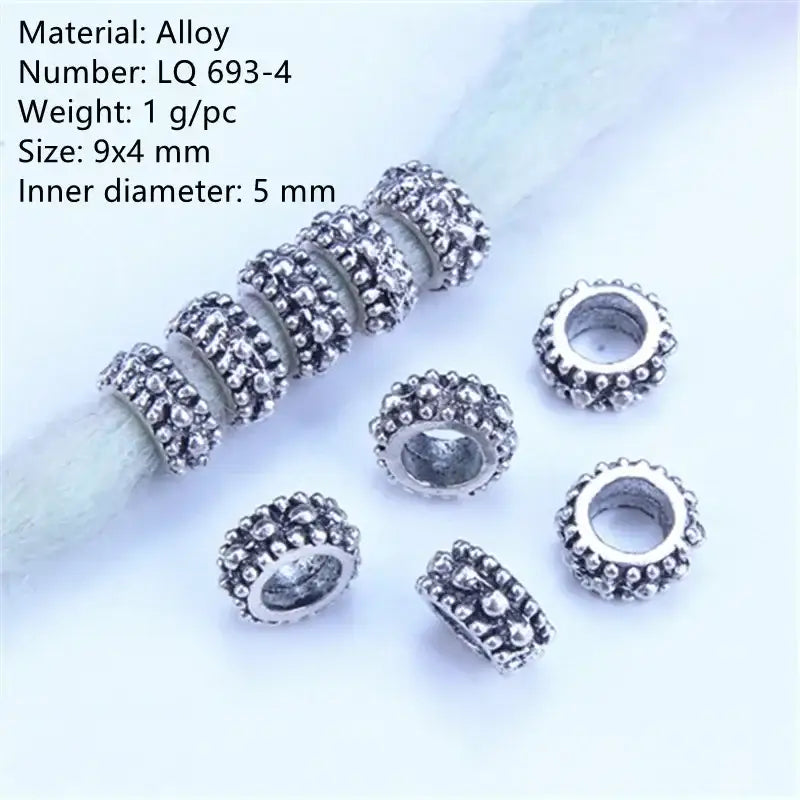 Discover Trendy Metal African Hair Rings in Our New Arrivals - 5pcs NO.44