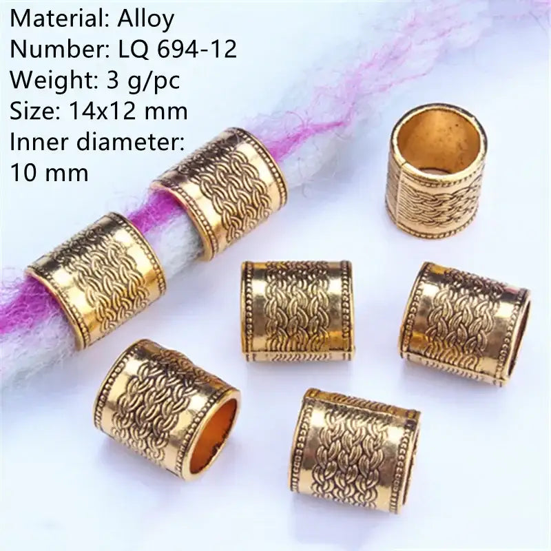 Discover Trendy Metal African Hair Rings in Our New Arrivals - 5pcs NO.54