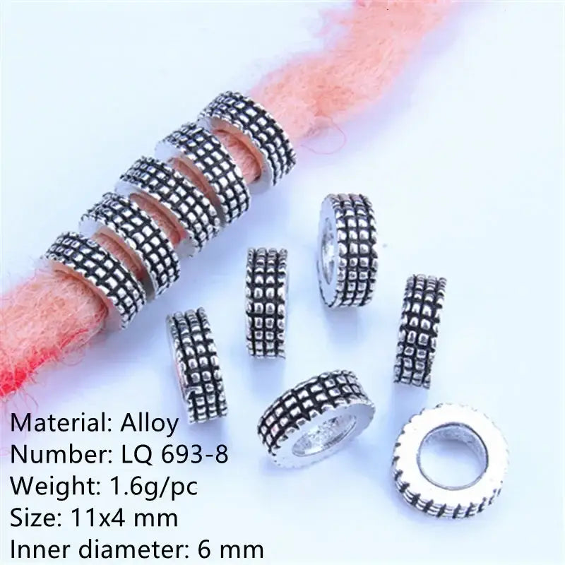 Discover Trendy Metal African Hair Rings in Our New Arrivals - 5pcs NO.50