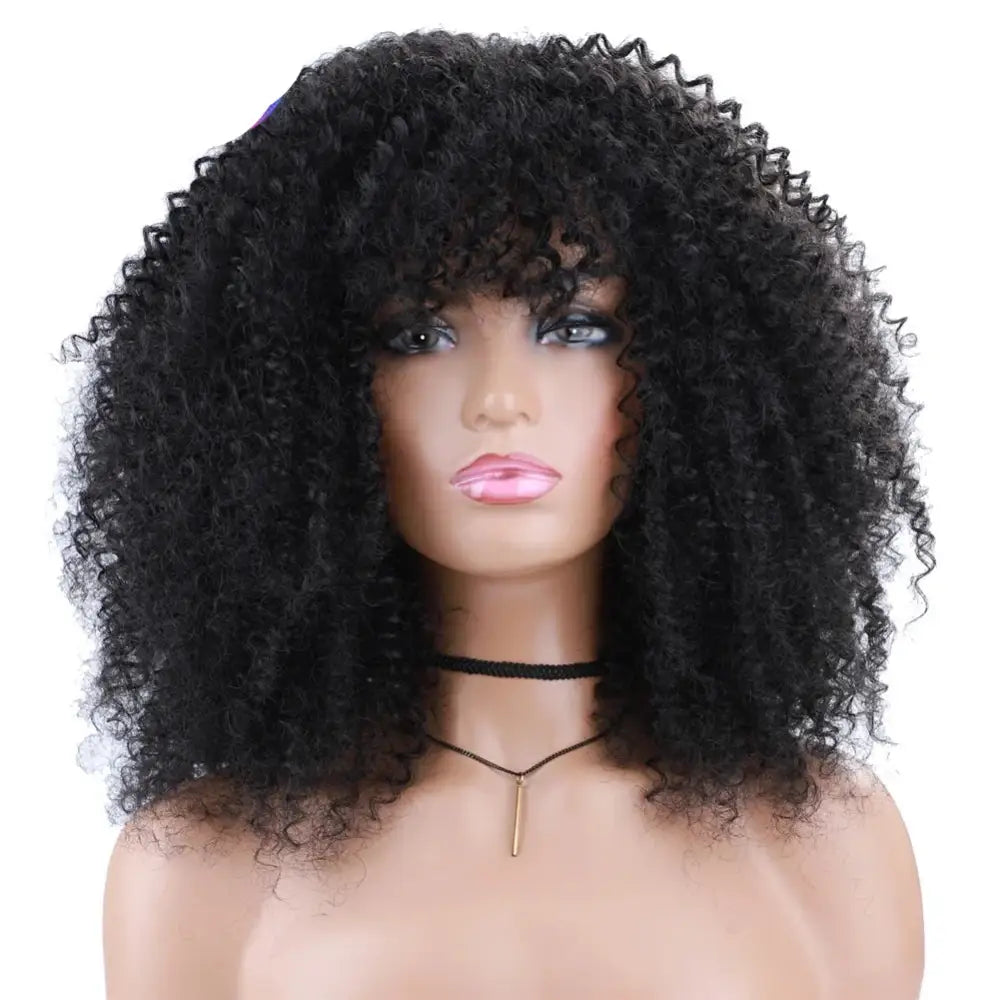 Diverse Products for Your Unique Style: Afro Kinky Curly Wigs & Accessories - #1B / 18inches