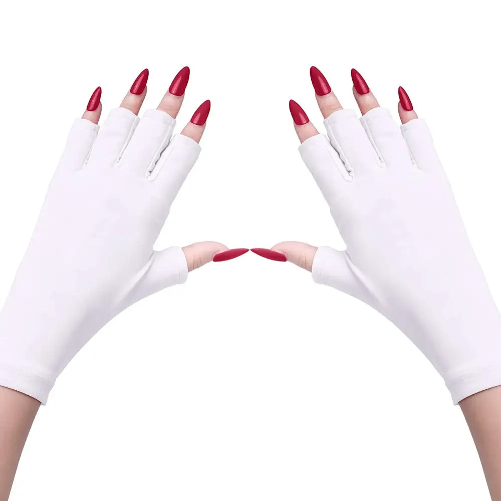 Elevate Your Beauty with Gel Nail Essentials and Protection Gloves - White